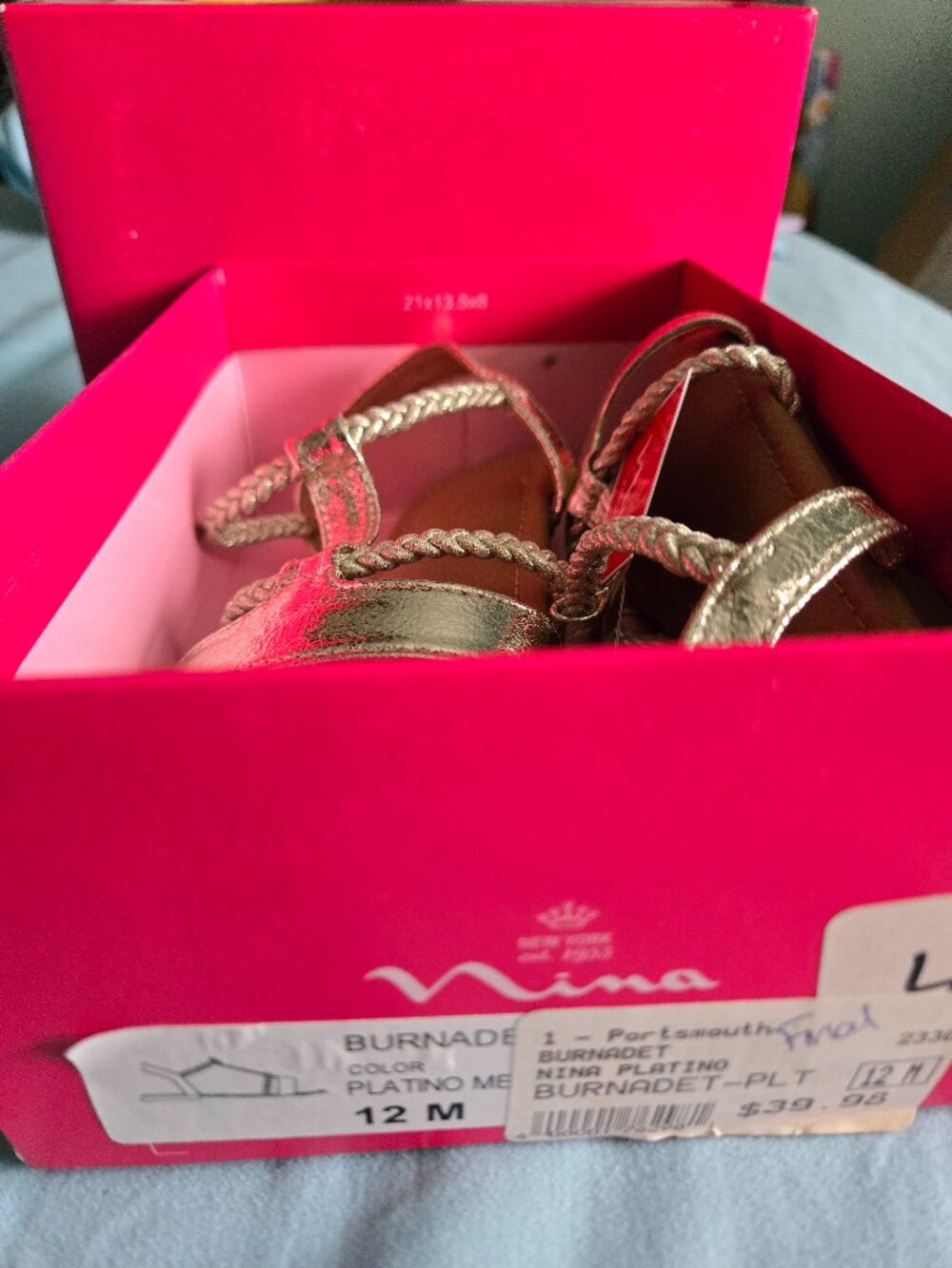 Girls Gold Sandals